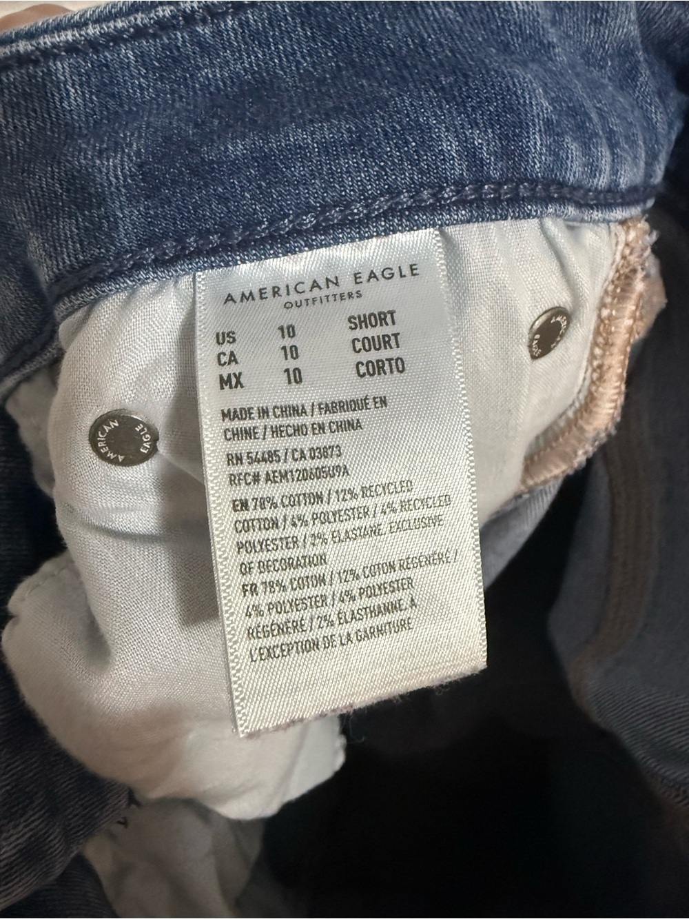 American Eagle Outfitters Distressed Blue Flare Jeans - Picture 4 of 4